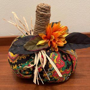 Handmade Stuffed Pumpkin Fall/ Thanksgiving Holiday Decor - Boho inspired